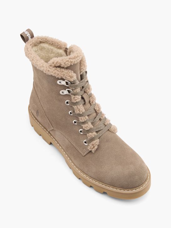 hush welpen lace-up-boot-taupe deichmann
